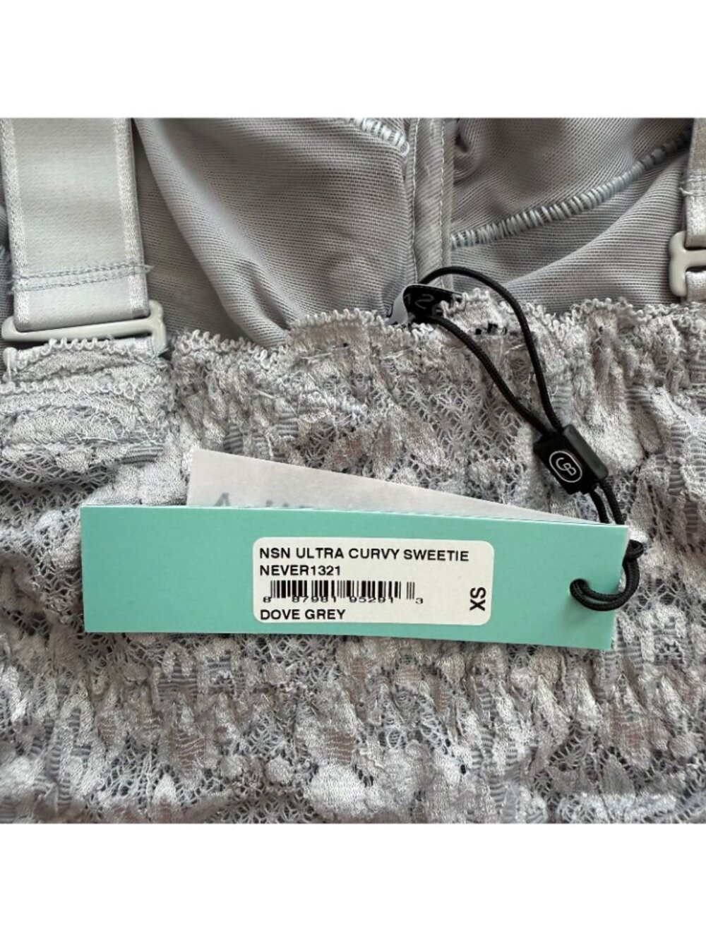 Cosabella Never Say Never Ultra Curvy Sweetie Bralette Dove Grey XS - Picture 9 of 12